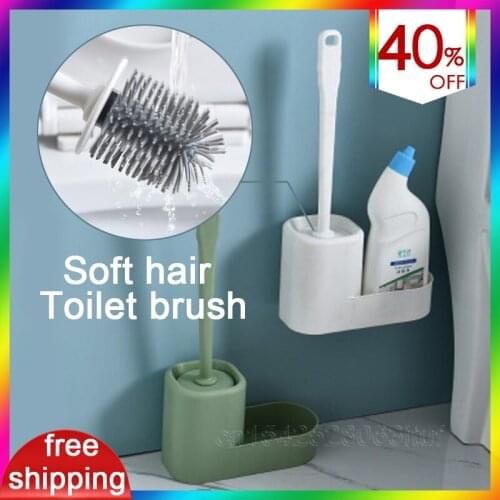 Hanging Wall with Brush Stand Toilet Brush Bathroom Set Household Cleaning Brush Bathroom Accessorie Brush Toilet Tool for Wc