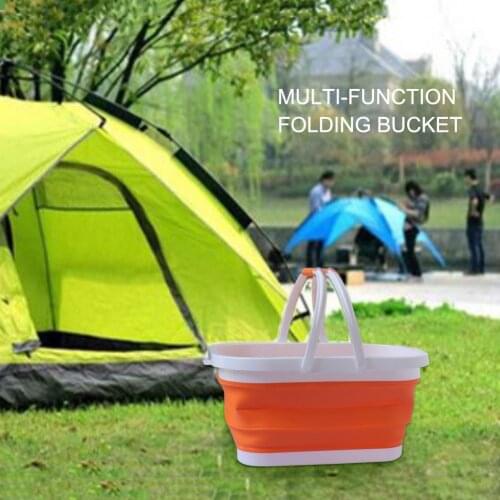 Outdoor Hiking Picnic Camping Water Tank Outdoor Camping BBQ Picnic Water Bucket Hiking Silicone Foldable Water Barrel