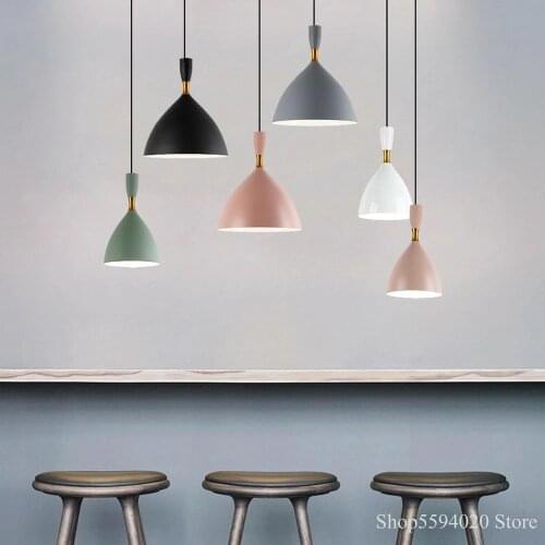 Nordic Restaurant Chandelier Modern Simple Makaron Creative Chandelier Lamps Light Suspension Modern Hanging Lamp Home Decor