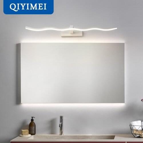 Led mirror lights Wall lamps bathroom Waterproof white black LED flat lamp Modern indoor Wall lamp Bathroom Lighting make up