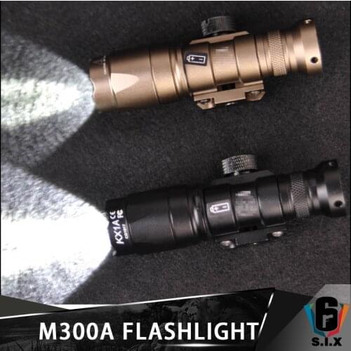 Tactical Airsoft Flashlight Tactical Surefir M300 MINI Scout Light Rifle Flashlight For Surfire Hunting Weapon 280LUMEN