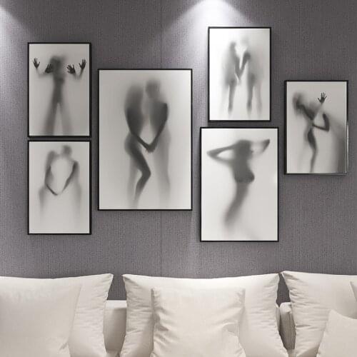 Theme interest Hotel sexy mural bathroom bathroom decoration painting no hole waterproof toilet wall stickers