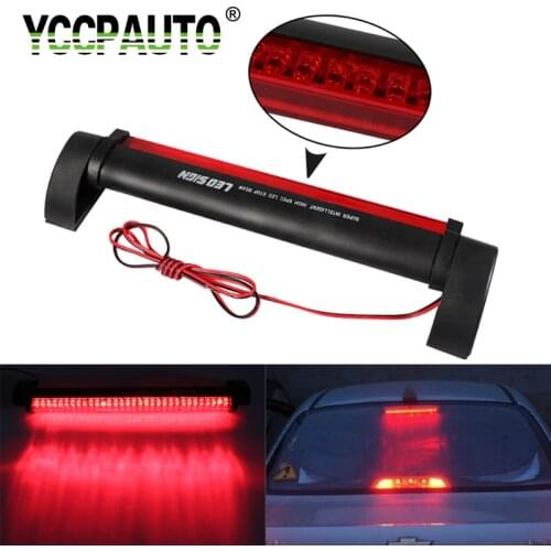 YCCPAUTO 1Pcs Universal 24 LED Additional Brake Light Bar 12V Red Auto Truck Car LED Third Stop Lamp Strip Bulb