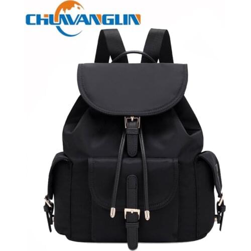 Chuwanglin Women Backpack School Bags For Teenager Girls Oxford cloth String Lock Design Femme Mochila Female Backpack 4291440