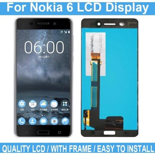 5.5" For Nokia 6 TA-1021 TA-1033 TA-1000 TA-1003 TA-1025 TA1039 LCD Display Touch Screen No Frame Digitizer Assembly Replacement