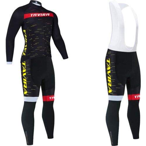 Winter TAVIRA Cycling Team Jersey 20D Bike Pants Ropa Ciclismo Fleece Maillot Bicycle Jacket Wear Uniform