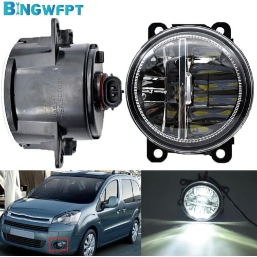 1Pair Fog Lamp Assembly DRL Fog Light H11 LED 12V Headlights For Citroen Berlingo B9 2012 2013 2014 2015