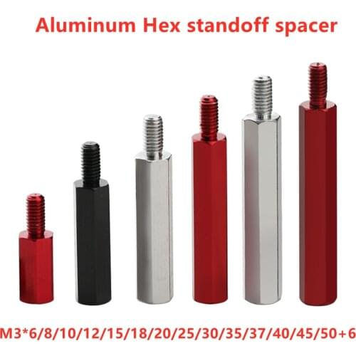 10pcs aluminum Stud rods M3 Aluminum Standoff Hex Spacer column Male-female for RC DIY FPV Quadcopter Drone Multirotor