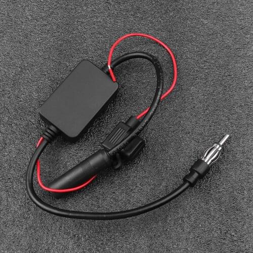 12V Car Automobile Radio Signal Amplifier ANT-208 Auto Vehicles FM Aerial Booster For Enhancing Signals Black