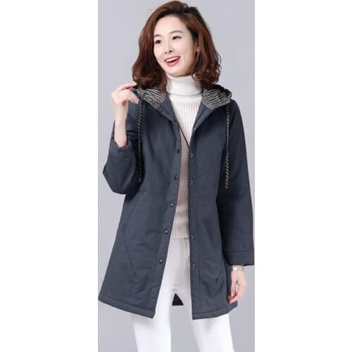 2019 New Cotton Women Fashion Long Section Korean Jacket Thickening Parker Coat Warm Jacket Loose Ladies Casual Cotton Outerwear