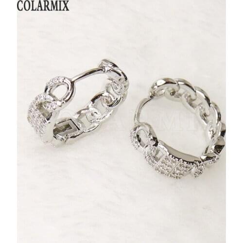 3Pairs Zirconia Round Earrings Hoop earrings Round Spiral hoop earrings Gold color earrings Gift for women jewelry 31363