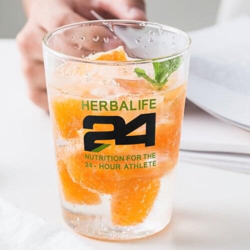 300ML/400ml Herbalife Nutrition Square Glass Mug With Handle Cups For Breakfast Milk Tea Juice Cold Brinkware Beer