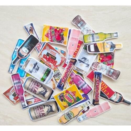 50/100PCS STOCK CLEARANCE CHEAP Mix Various Wine Beer Potato Chips Chocolate Bar Flatback Planar Resins DIY Craft Embellishments