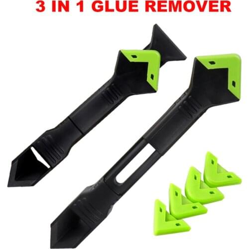 6pcs 3 in 1 Glass Angle Scraper with Squeegee Heads Tile Gap Refill Agent Sealant Scraper Shovel Caulking Mould for Home Spatula