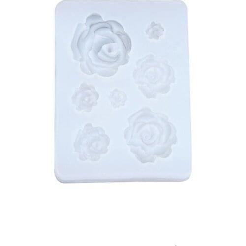 7 Sizes Resin Rose Flower Pendant Silicone Mold Resin Jewelry Making Art Crafts
