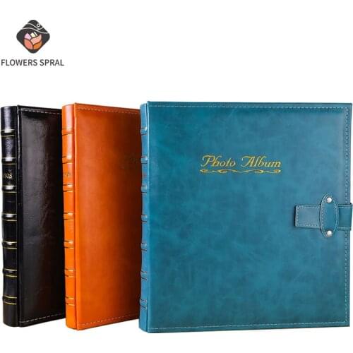 Album 6 Inch Insert PP Album PU Leather Retro Bronzing Cover Album Creative Gift Baby Growth Record Couple Storage Album