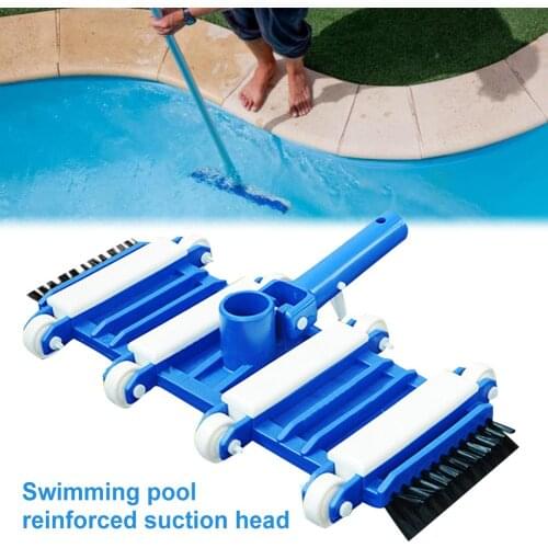 Anti-corrosion 14 Inch Swimming Pool Wall Ground Vacuum Head with Side Brush Cleaning Tool Pool Cleaning Tool