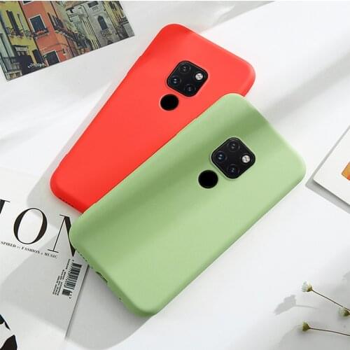 Case for Huawei Mate 20 Pro Luxury Original Liquid Silicone Case Rubber Microfiber Cloth Lining Cushion Phone Cover for Mate 20X