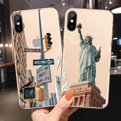 New york Phone Case Transparent for iPhone 11 12 mini pro XS MAX 8 7 6 6S Plus X 5S SE 2020 XR