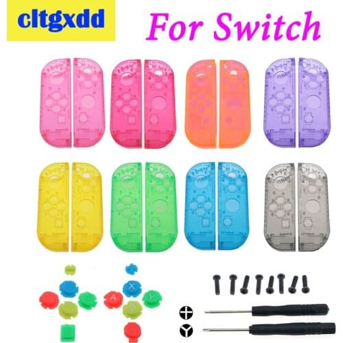 Cltgxdd Color Plastic Shell Replacement Repair Kit DIY Case Cover Housing for Nintend Switch Joy-Con Controller Button