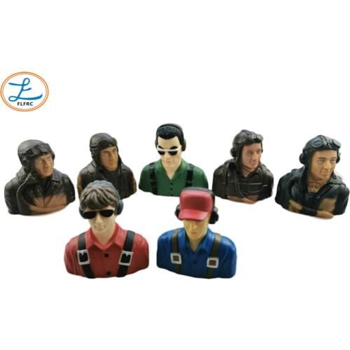 FLFRC 1/4 1/5 1/6 Pilot Figures Hand Painted for RC Airplanes Model Plane Aircraft Warbird Sport Jet Car Boat Drone Toy Driver