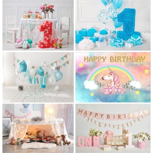 Children Newborn Birthday Photography Backdrops 1st Baby Shower Cake Smash Photo Background For Studio Photocalls 21529RTF-03