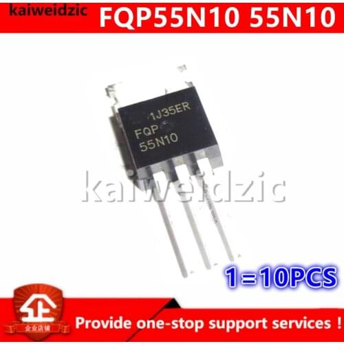 Kaiweikdic New imported original FQP55N10 55N10 55A 100V TO-220 N-Channel MOS FET triode triode Integrated circuit chip