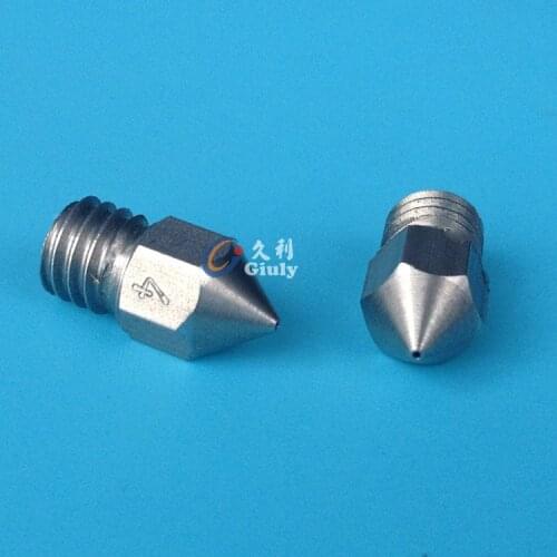 MK7 MK8 0.4mm stainless steel nozzle extrusion head Creality Makebot MK8 MK7 parts for 1.75/3mm filament