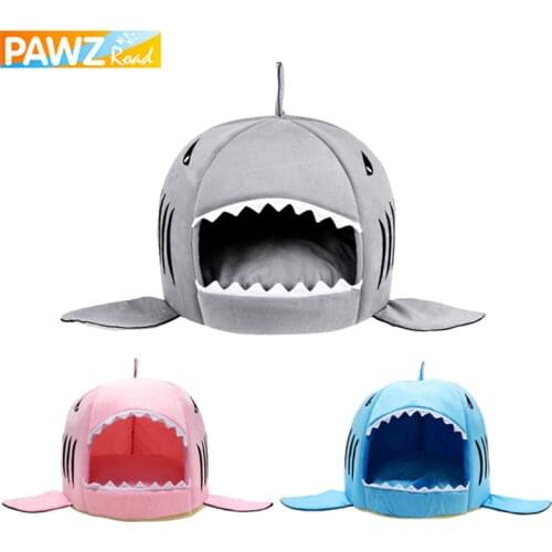 Pet Soft Dog House For Large Dogs Warm Shark Dog Kitten House Beds Tent Mat Small Dog Cat Puppy Beds Puppy Cushions Pet Products