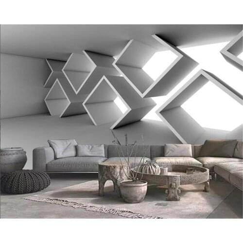 Custom wallpaper mural extension space cement board special-shaped building home decoration background wall photos 3d wallpaper