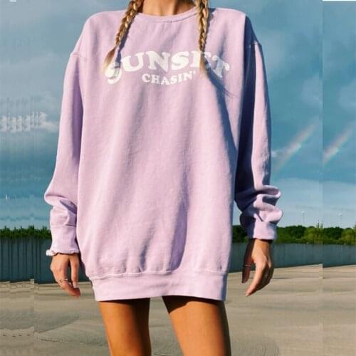 Solid Color Letter Print Hoodies Oversized Sweatshirt Women Girls Kawaii 2020 Autumn New Pullovers Fashion Clothes for Teens