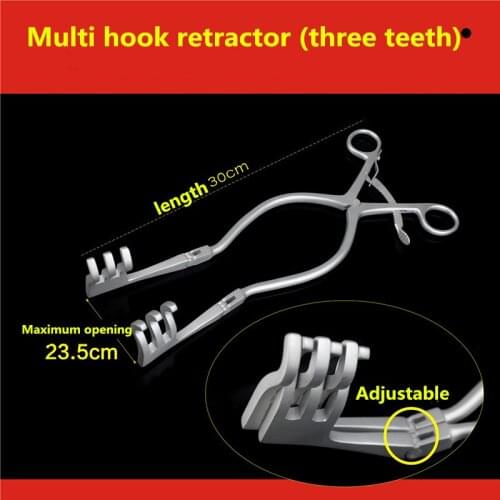 Orthopedic instrument medical spine lamina Vertebral body muscle opener 4*5 hook 30cm Distraction forcep movable joint retractor