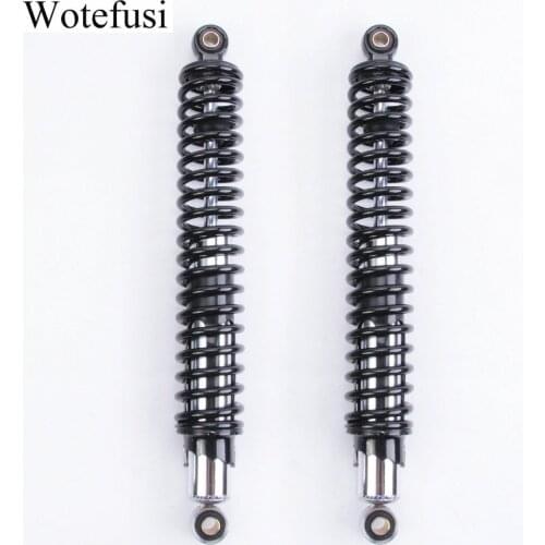 Wotefusi Pair Shock Absorbers 400MM 15.7" For Motorcycle Replacement Round Ends After Market Fit For Scooter[PA549]