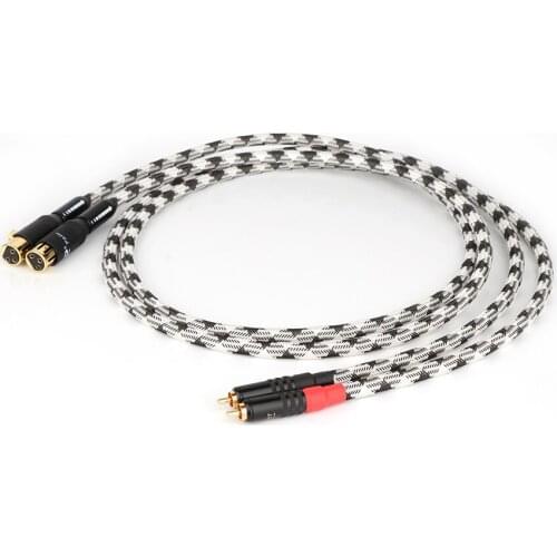 Pair audio Signature OFC Silver-Plated RCA Male To XLR Male/Female Plug Audio Cable