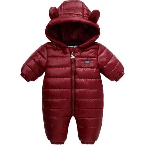 Thick Warm Infant Baby Girls Rompers Winter Clothes Newborn Baby Girl Romper Jumpsuit Hooded Newborn Kid Outerwear for 0-24M
