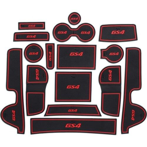 Car Door Slot Pad Cup Armrest Storage Pad Anti-Slip Mat Rug For Trumpchi GS4 2018 2019