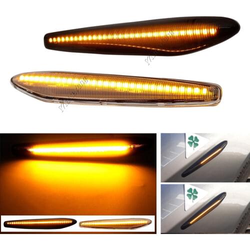 For Alfa Romeo 159 Sportwagon Boera Spider Typ 939 60691105/6 Dynamic Turn Signal Light LED Side Rearview Sequential Blinker