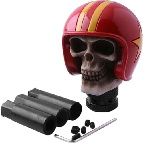 Red Skull Head Shaped Manual Stick Gear Shift Knob Lever Shifter for Cars