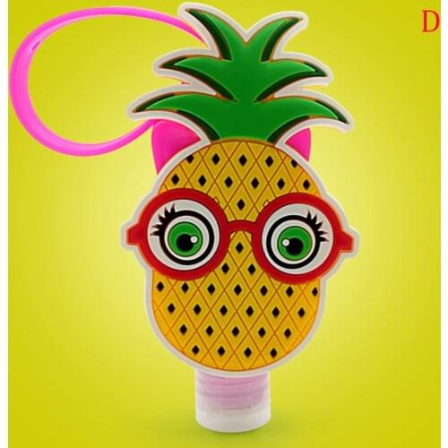 Silicone Cute Cartoon Mini Hand Sanitizer Bottle Empty Detachable Cover Travel Portable Holder