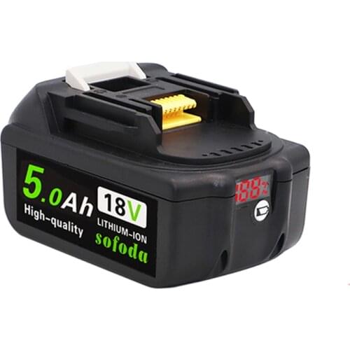 Original For Makita 18V 5000mAh 5.0Ah Rechargeable Power Tools Battery with LED Li-ion Replacement LXT BL1860B BL1860 BL1850