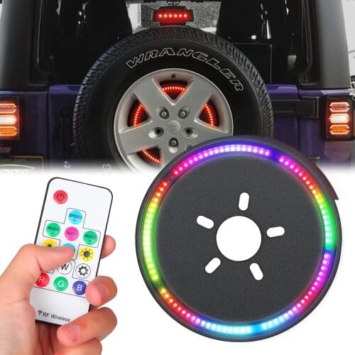 JL1201 RGB led brake lights with RF wireless remote car decoration lights for jeep JL lantsun