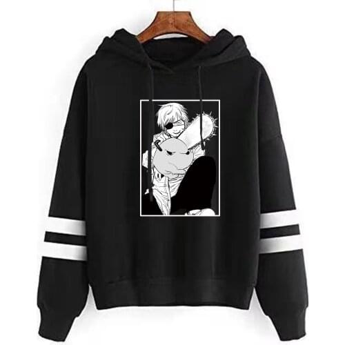 Chainsaw Man Anime Print Hoodies Autumn Top Unisex Loose