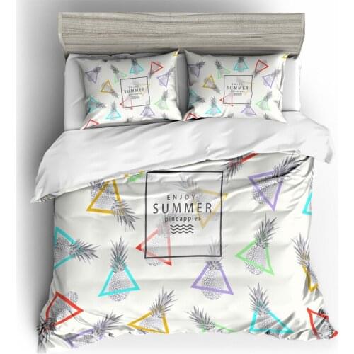 Bedclothes Bedroom bedding single Double hotel bedding set pineapple housse de couette 220x240 bedding-set Geometric pattern