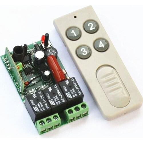 AC 220V 3CH 3 CH wireless remote control switch ultra-thin 4 button remote control water pump switch industrial equipment light