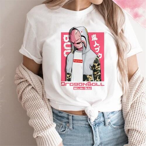 Cartoon Japanese Anime Dragon Ball Print Women Tshirt Harajuku Short Sleeve Female Clothes Summer O-Neck Tee Tops For Woman