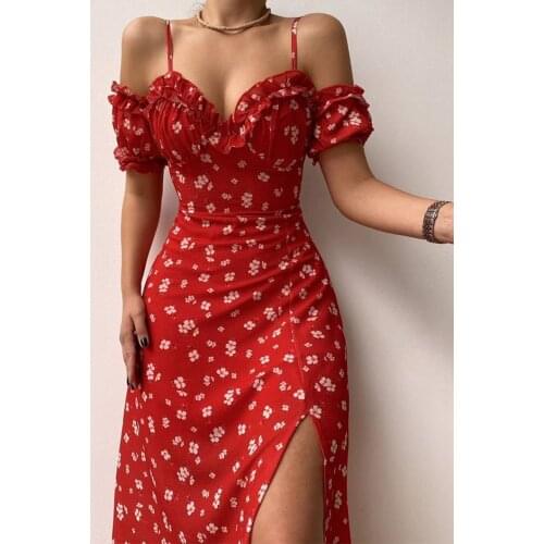 2021 Summer Women Maxi Dress Polka Dot Print Sleeveless Spaghetti Strap Bodycon Elegant Dress Club Sexy Dresses Female