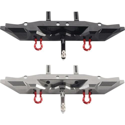 1/10 Metal Rear Bumper with Trailer Hitch for 1/10 RC Crawler Upgrade Part