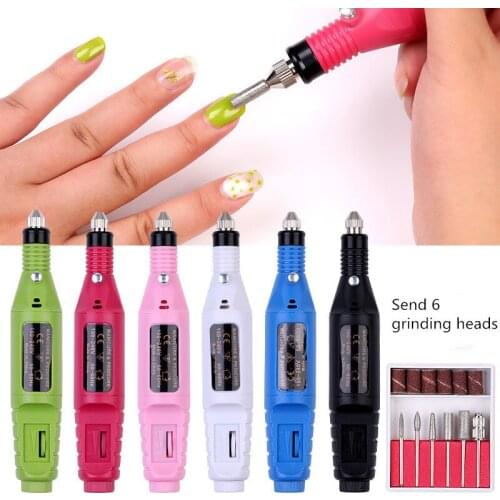 1 Set Professional Electric Nail Manicure Drill Bits Adjustable Speed Nail File Machine Pedicure Art Pen Gentle Polishing Tool