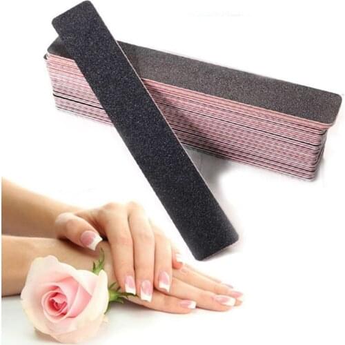 1pc Black Double-Side Nail File for Manicure 100/180 Professional Sandpaper Nail Sanding Grinding Polishing Tools for Nails