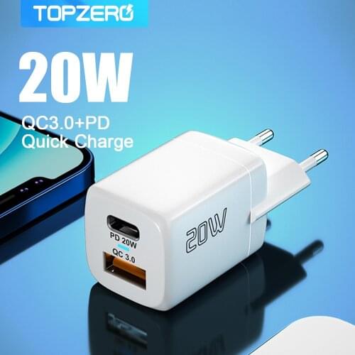 USB C Charger 20W 3.0 QC PD Charger Type C Adapter For iPhone 12 11 Pro Max X Xr 8 iPad Quick Charge For Xiaomi Samsung Huawei